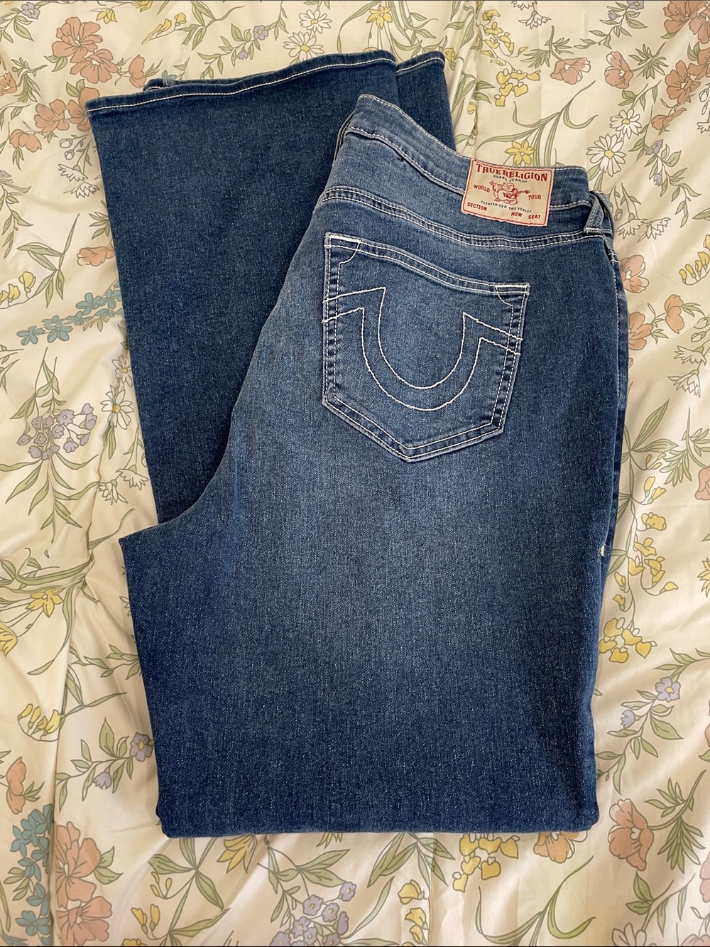 True Religion Becca Women's Medium Blue Straight Leg Jeans